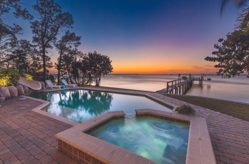 Crystal Beach, Florida neighborhood with waterfront homes, serene Gulf Coast beaches, fishing piers, parks, and relaxed coastal living in Pinellas County.