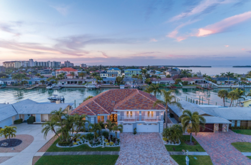 Island Estates, Florida upscale waterfront neighborhood with luxury homes, private docks, scenic canals, parks, and serene coastal living in Pinellas County