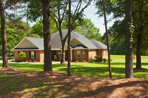 Residential neighborhood in Valrico, Florida, with tree-lined streets