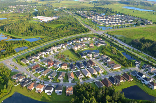 Residential neighborhood in Brandon Florida with suburban homes, tree-lined streets, and family-friendly community