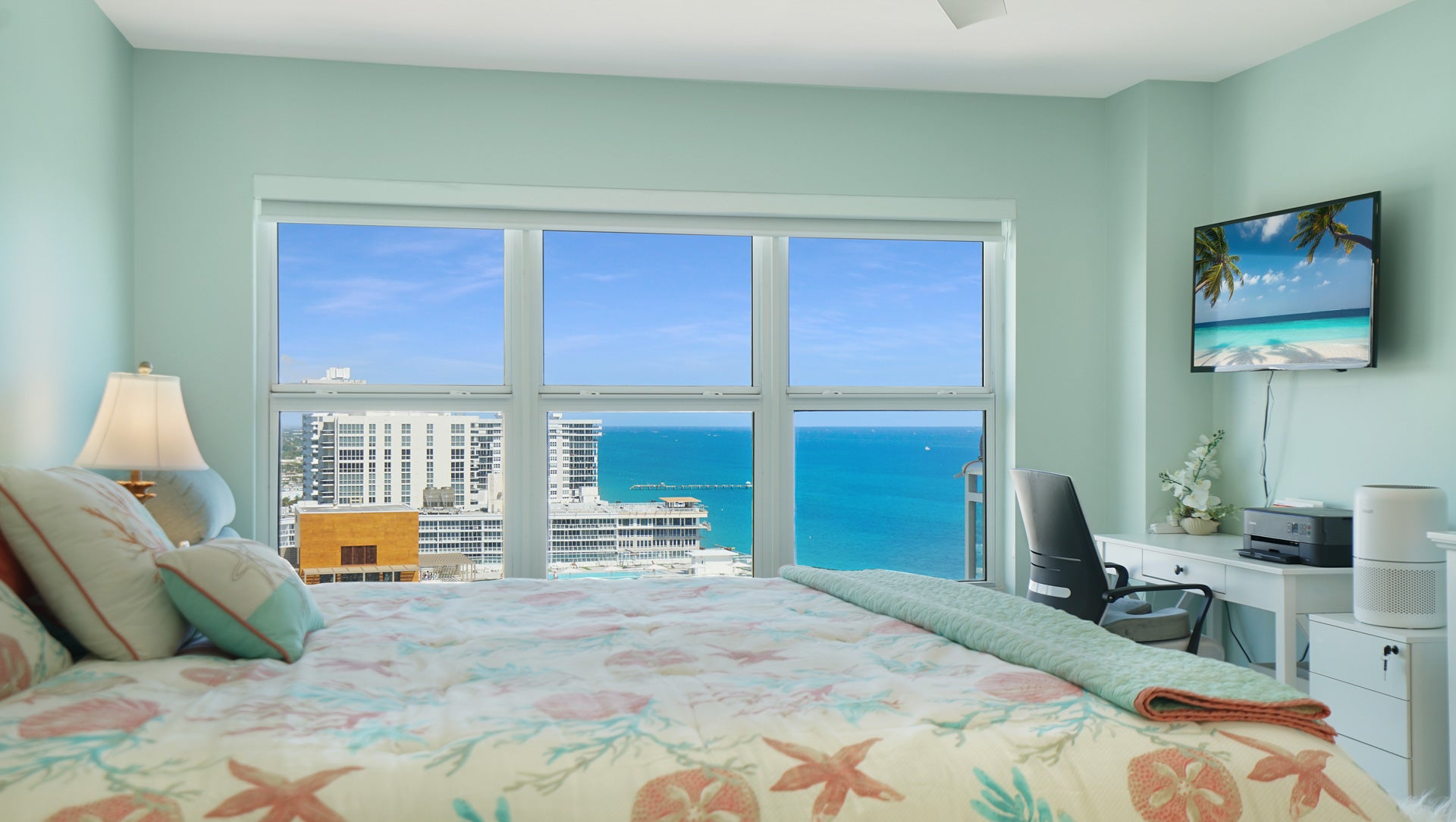 Wake up to breathtaking vistas of the Atlantic Ocean and Fort Lauderdale coastline right from your bed. This tranquil primary suite offers the perfect coastal retreat at 3900 Galt Ocean Dr. property photo for Wake up to breathtaking vistas of the Atlantic Ocean and Fort Lauderdale coastline right from your bed. This tranquil primary suite offers the perfect coastal retreat at 3900 Galt Ocean Dr.