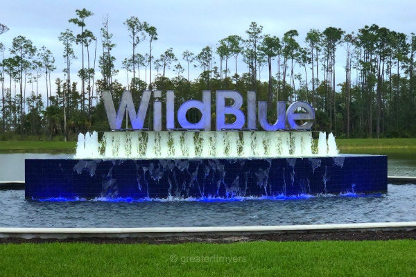 WildBlue lakefront community with resort amenities on Corkscrew Road in Estero Florida
