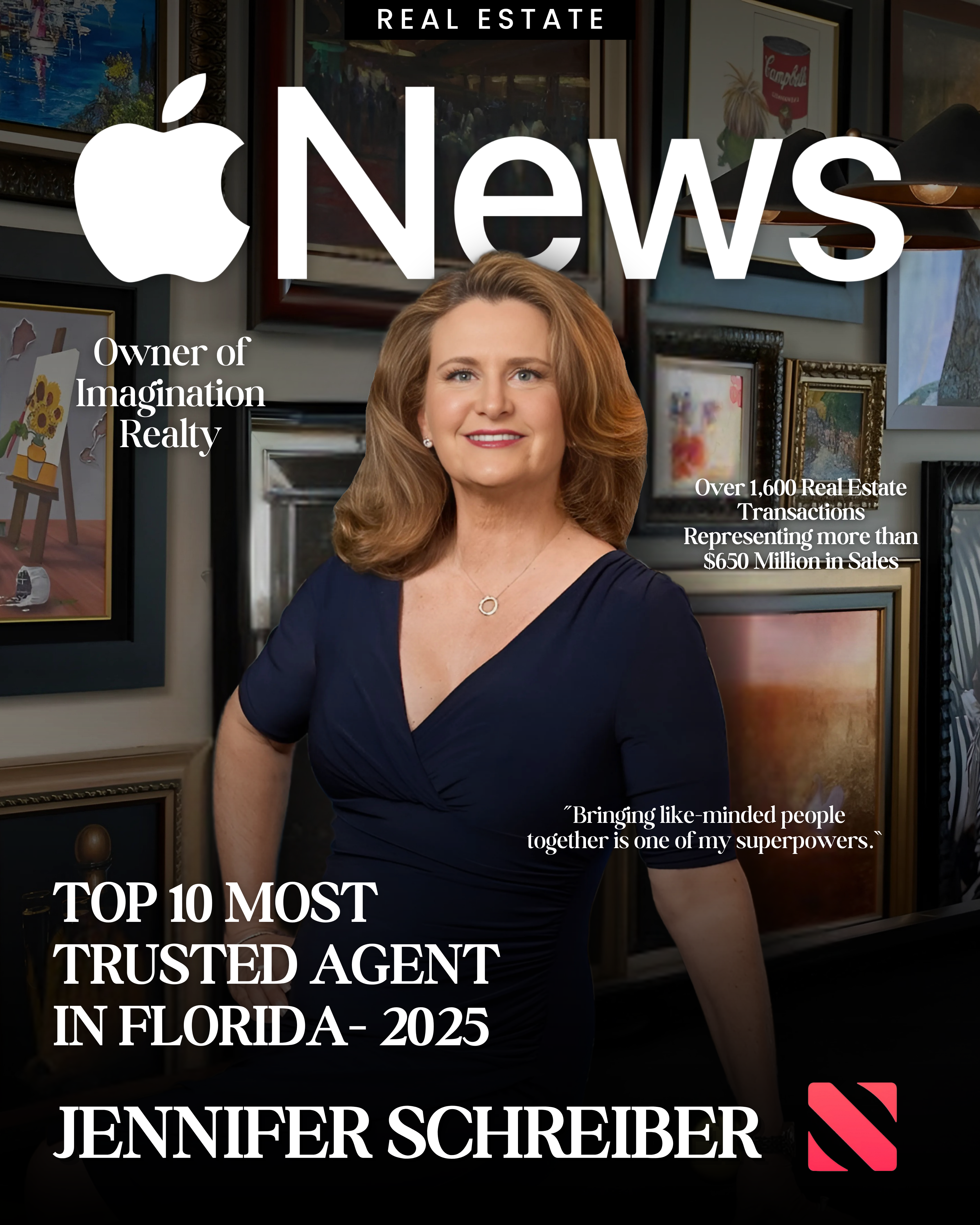 Jennifer Schreiber recognized by Apple News