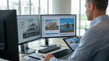 AI Is Raising the Bar for Listing Presentations — and the Legal Risk for Florida Agents Who Get It Wrong A real estate agent reviewing a listing presentation on a laptop in a Florida brokerage office.