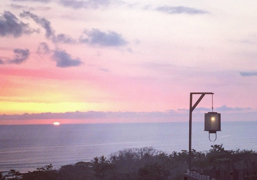 Cocktails at sunset in Santa Teresa, Costa Rica
