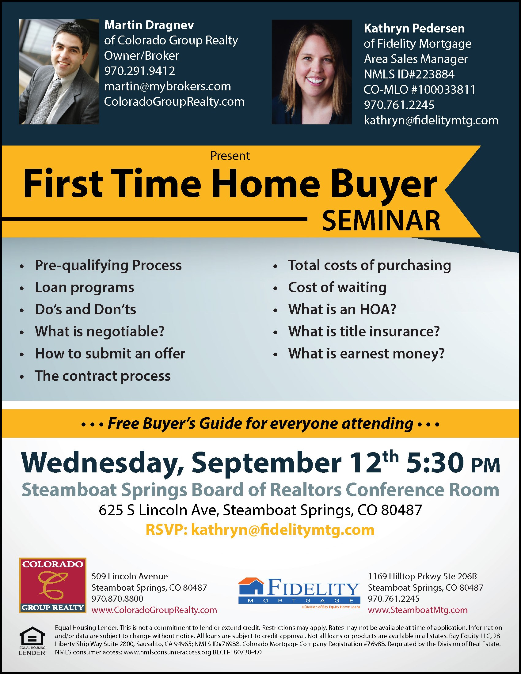 2018 First Time Home Buyers Seminar