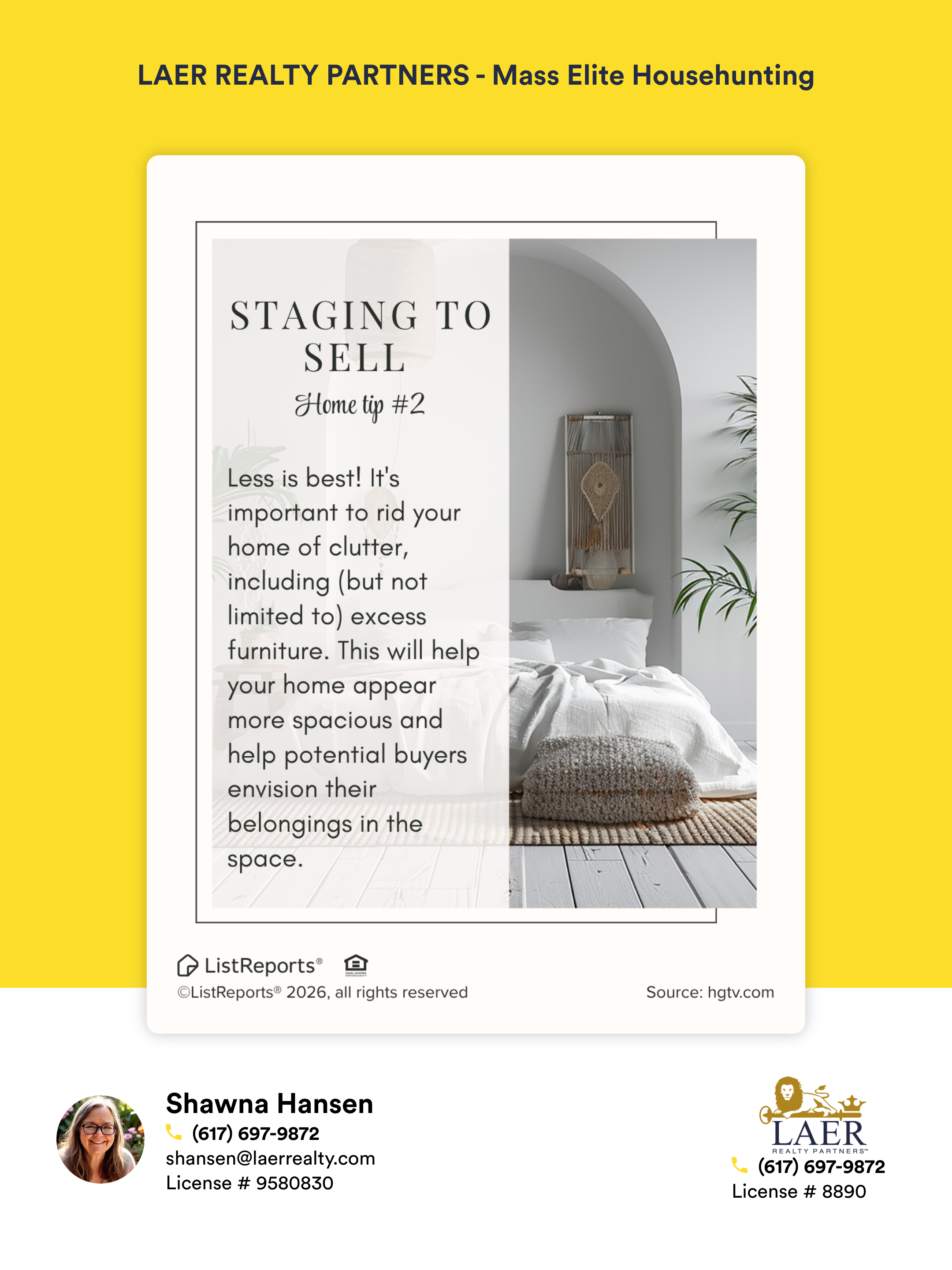Decluttering and moving furniture out is a great place to start when preparing your home for sale
