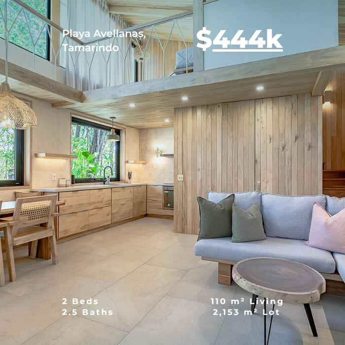 Modern jungle-style home interior in Playa Avellanas