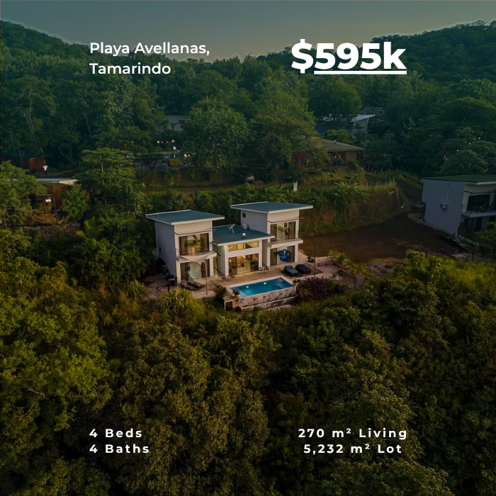Luxury hillside home in Playa Avellanas